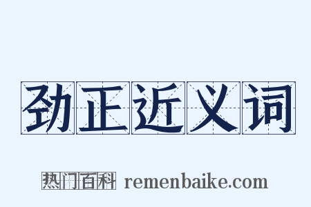 劲正近义词是什么意思的图片